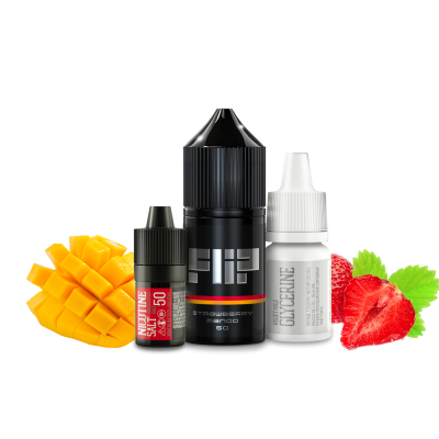 Flip Strawberry Mango 30мл — Набір для самозамісу (сольовий нікотин)
