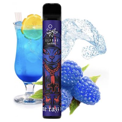 Elf Bar 2000 Blue Razz Ice — Одноразова POD-система