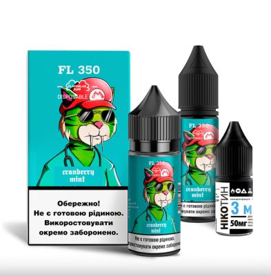 Flavorlab FL350 Cranberry Mint 30мл — Набір для самозамісу (сольовий нікотин)