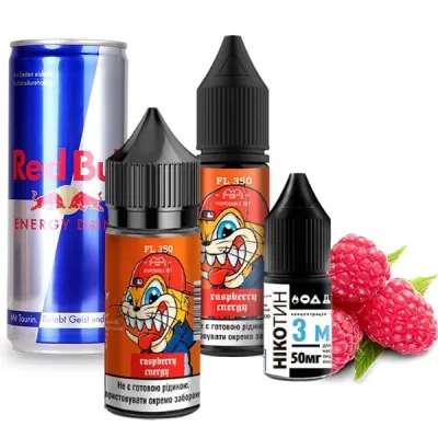 Flavorlab FL350 Raspberry Еnergy 30мл — Набір для самозамісу (сольовий нікотин)