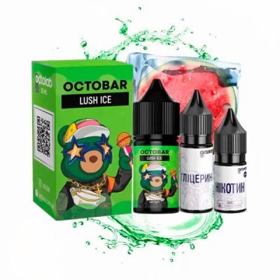 Octobar Lush Ice 30мл — Набір для самозамісу (сольовий нікотин)