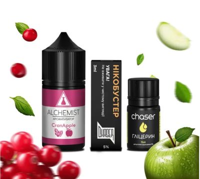 Alchemist Cran Apple 30мл — Набор для самозамеса (солевой никотин)
