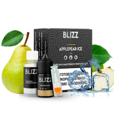 Blizz Apple Pear Ice 30мл — Набір для самозамісу (сольовий нікотин)