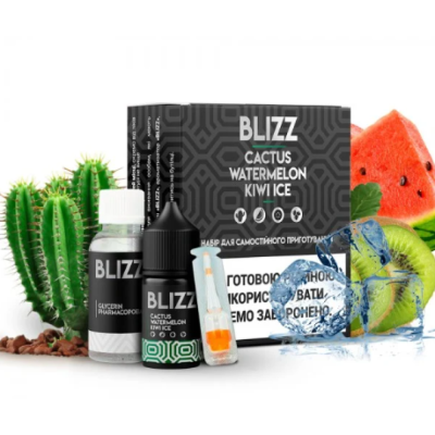 Blizz Cactus Watermelon Kiwi Ice 30мл — Набір для самозамісу (сольовий нікотин)