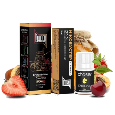 Chaser Black Compote 30мл — Набір для самозамісу (сольовий нікотин)
