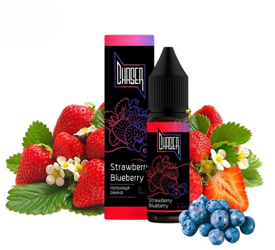 Chaser BLACK Strawberry Blueberry 15мл — Рідина для pod систем (сольовий нікотин)