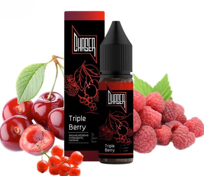 Chaser BLACK Triple Berry 15мл — Рідина для pod систем (сольовий нікотин)