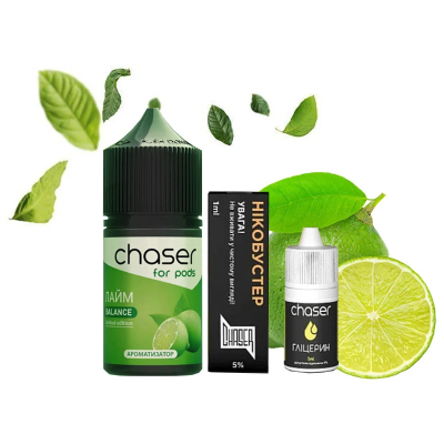 Chaser For Pods Lime 30мл — Набір для самозамісу (сольовий нікотин)