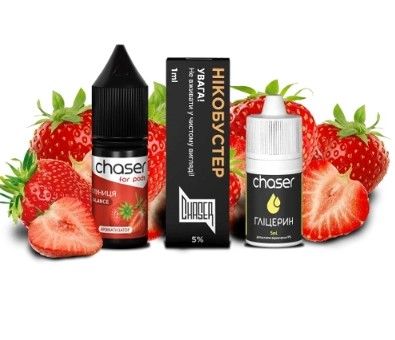 Chaser For Pods Strawberry 10мл — Набор для самозамеса (солевой никотин)