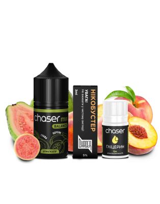 Chaser Mix Гуава Персик 30мл — Набір для самозамісу (сольовий нікотин)