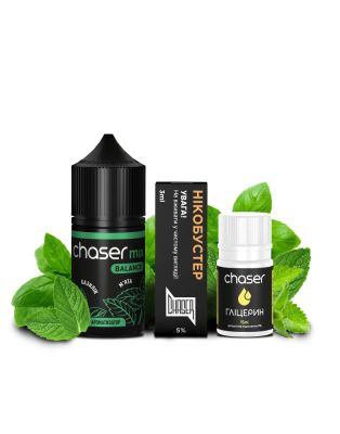 Chaser Mix Базилік Мята 30мл — Набір для самозамісу (сольовий нікотин)