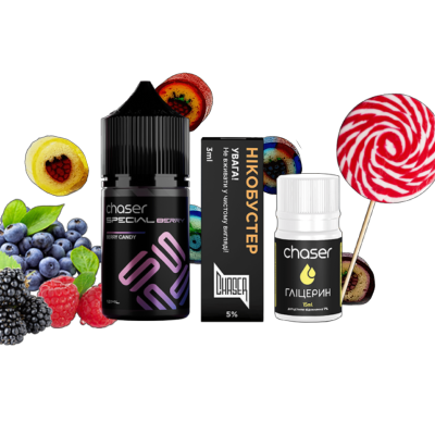 Chaser Special Berry Candy 30мл — Набір для самозамісу (сольовий нікотин)