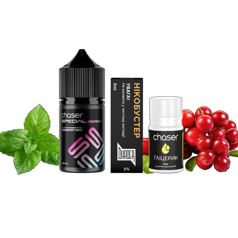 Chaser Special Berry Cranberry Mint 30мл — Набор для самозамеса (солевой никотин)