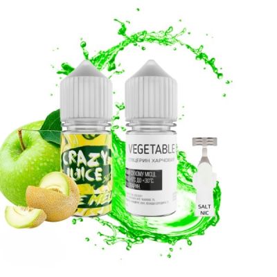 Crazy Juice Apple Melon 30мл — Набір для самозамісу (сольовий нікотин)