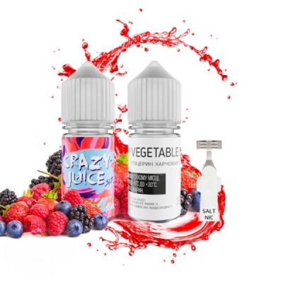 Crazy Juice Berry Mix 30мл — Набір для самозамісу (сольовий нікотин)