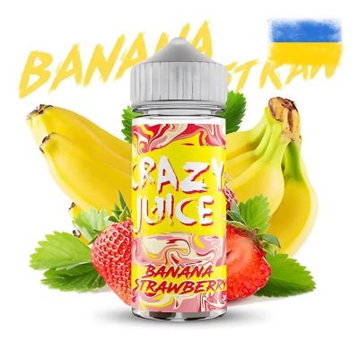 Crazy Juice Strawberry Banana 120мл — Жидкость для вейпа (органический никотин)