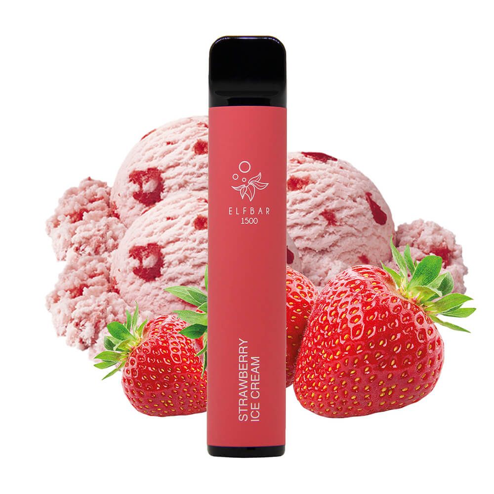 Elf Bar 1500 Ultra Strawberry Ice Cream — Одноразова POD-система