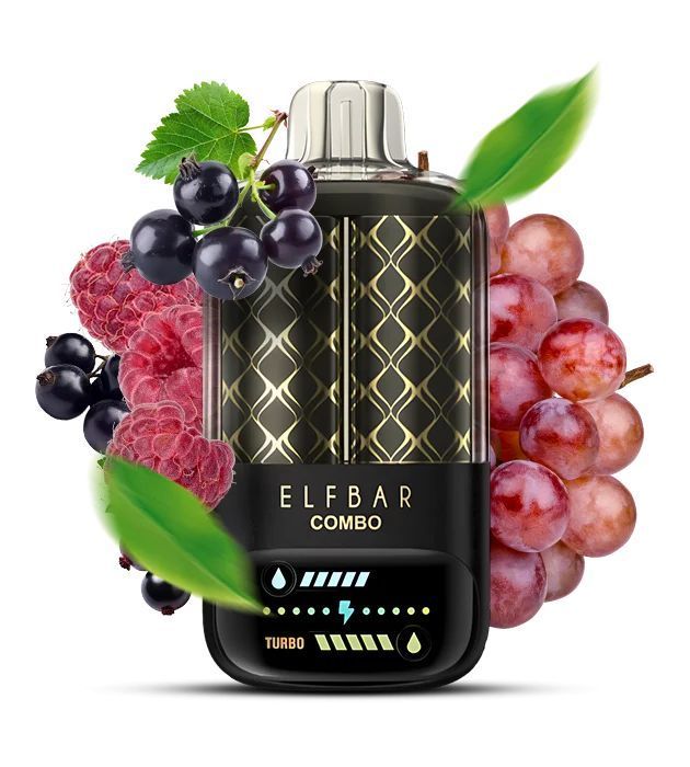 Elf Bar Combo 20000 Blackcurrant Raspberry & Grape — Одноразова POD-система