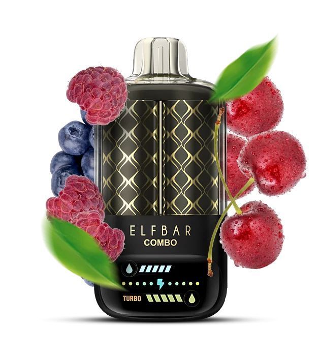 Elf Bar Combo 20000 Blueberry Sour Raspberry & Cherry — Одноразовая POD-система