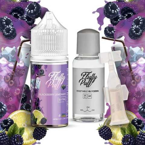 Fluffy Puff Blackberry Lemonade 30мл — Набор для самозамеса (солевой никотин)