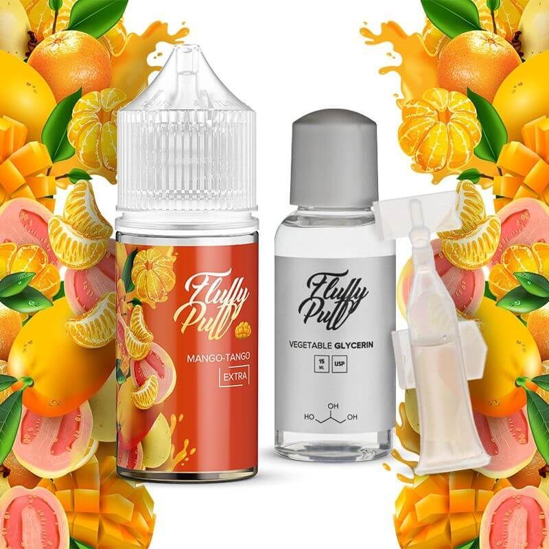 Fluffy Puff Mango Tango 30мл — Набір для самозамісу (сольовий нікотин)