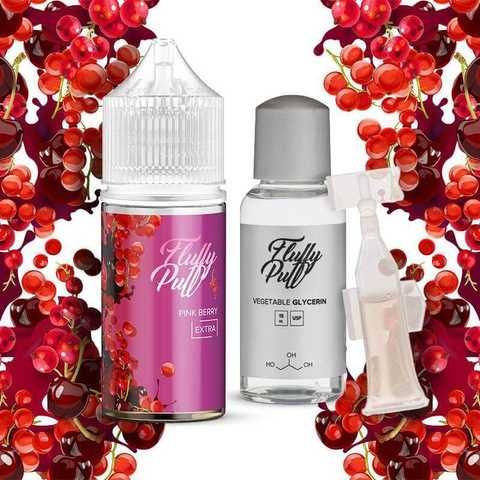 Fluffy Puff Pink Berry 30мл — Набор для самозамеса (солевой никотин)