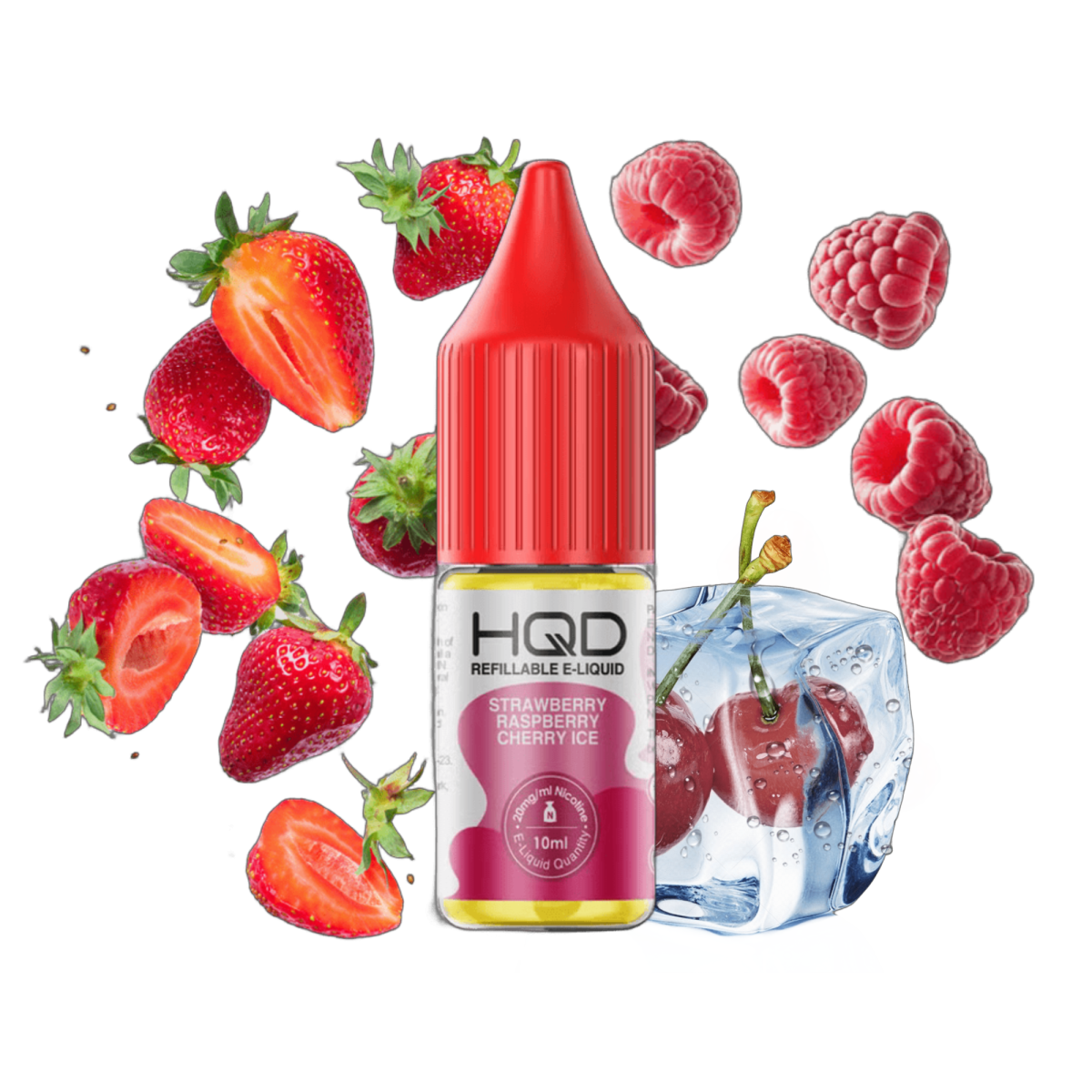 HQD LIQ Strawberry Raspberry Cherry Ice 10мл — Рідина для pod систем (сольовий нікотин)