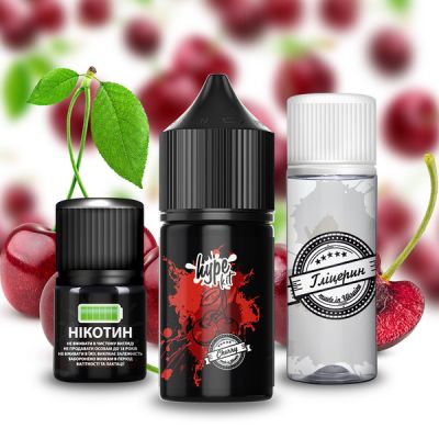 Hype Cherry 30мл — Набор для самозамеса (солевой никотин)