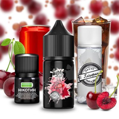 Hype Cherry Cola 30мл — Набір для самозамісу (сольовий нікотин)