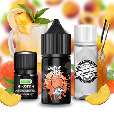 Hype Peach 30мл — Набір для самозамісу (сольовий нікотин)