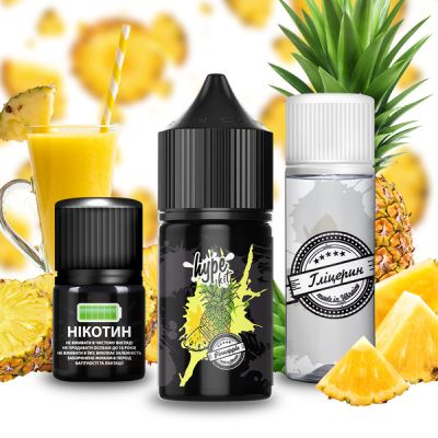 Hype Pineapple 30мл — Набір для самозамісу (сольовий нікотин)