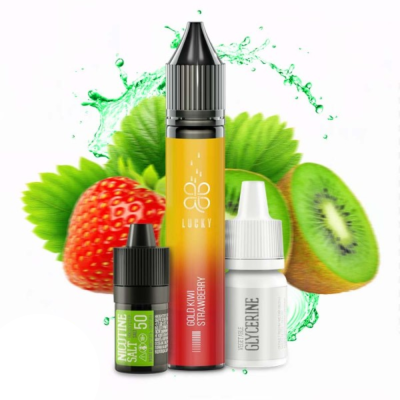 Lucky Gold Kiwi Strawberry 30мл — Набор для самозамеса (солевой никотин)