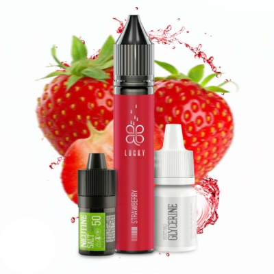 Lucky Strawberry 30мл — Набор для самозамеса (солевой никотин)