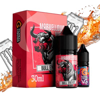Marvellous Max Bull Energy 30мл — Набір для самозамісу (сольовий нікотин)