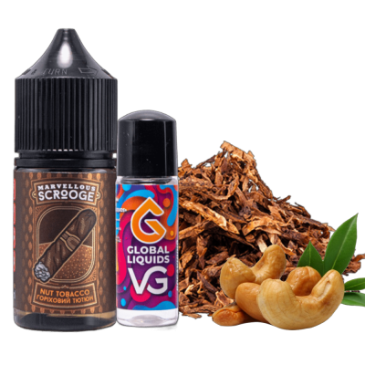 Marvellous Scroodge Nut Tobacco 30мл — Набір для самозамісу (сольовий нікотин)