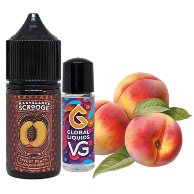 Marvellous Scroodge Sweet Peach 30мл — Набор для самозамеса (солевой никотин)