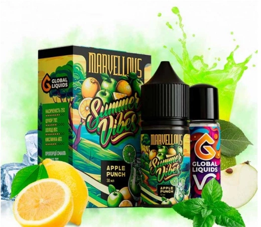 Marvellous Summer Vibes Apple Punch 30мл — Набор для самозамеса (солевой никотин)