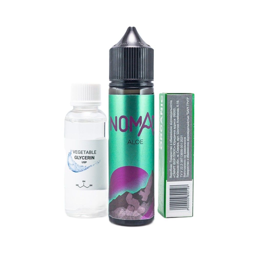 Nomad Aloe 60мл — Набір для самозамісу (органічний нікотин)