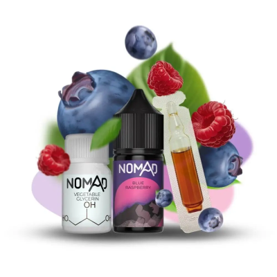 Nomad Blue Raspberry 30мл — Набір для самозамісу (сольовий нікотин)