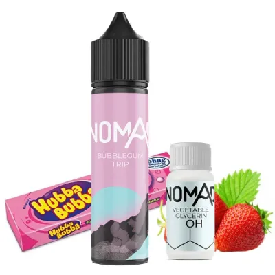 Nomad Bubblegum Trip 60мл — Набор для самозамеса (органический никотин)