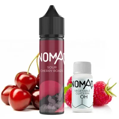 Nomad Sour Cherry Roads 60мл — Набор для самозамеса (органический никотин)