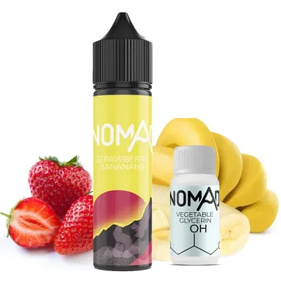 Nomad Strawberry Bananana 60мл — Набор для самозамеса (органический никотин)