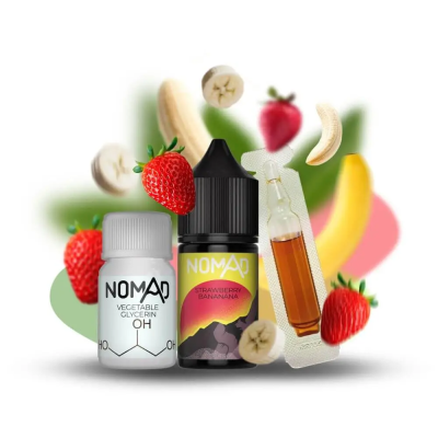 Nomad Strawberry bananana 30 мл — Набір для самозамісу (сольовий нікотин)