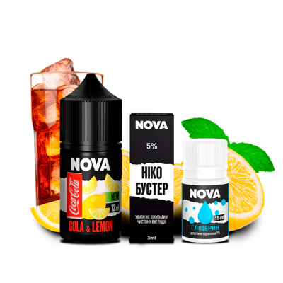 Nova Cola Lemon 30 мл — Набір для самозамісу (сольовий нікотин)