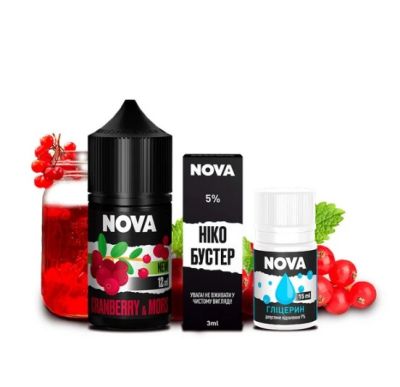 Nova Cranberry Mors 30 мл — Набір для самозамісу (сольовий нікотин)