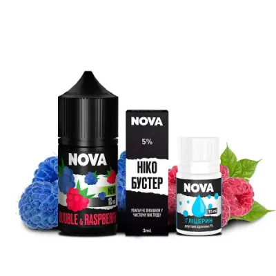 Nova Double Raspberry 30 мл — Набір для самозамісу (сольовий нікотин)