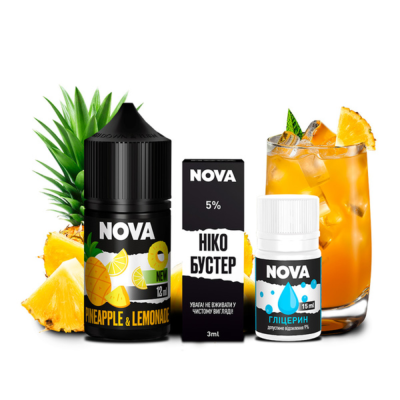 Nova Pineapple Lemonade 30 мл — Набір для самозамісу (сольовий нікотин)