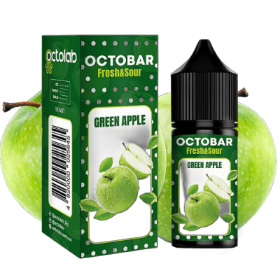 Octobar Fresh Sour Green Apple 30мл — Набор для самозамеса (солевой никотин)