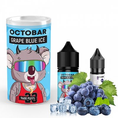 Octobar Grape Blue Ice 30мл — Набір для самозамісу (сольовий нікотин)