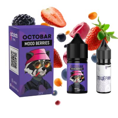 Octobar Mood Berries 30мл — Набор для самозамеса (солевой никотин)